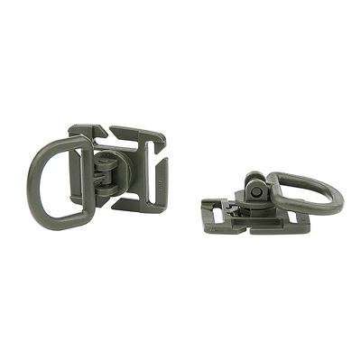 Adapter MOLLE D-Ring drehbar 2 Stück GRÜN