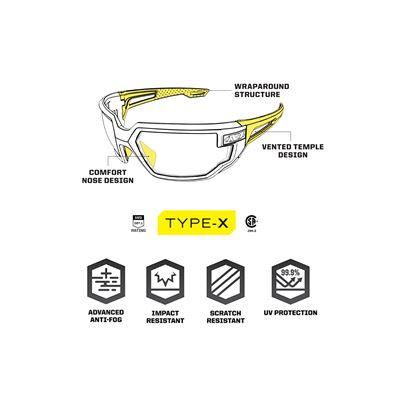 Schutzbrille Vision TYPE-X KLAR