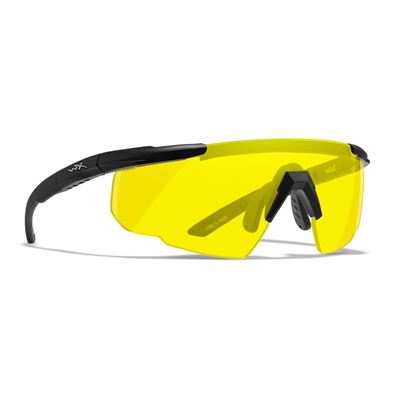 Taktische Sonnenbrille SABER ADVANCED SCHWARZER Rahmen GELB Glaser