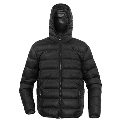 Daunenjacke mit Kapuze VERNON DWR+ SCHWARZ