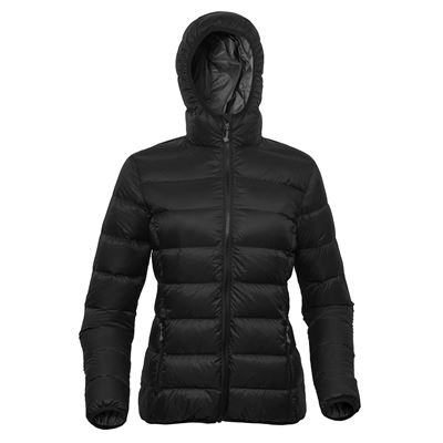 Damen-Daunenjacke mit Kapuze TACOMA LADY DWR+ SCHWARZ