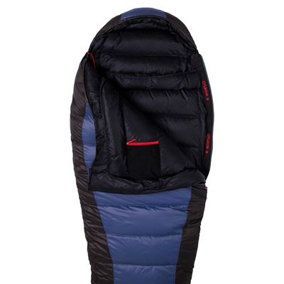 Schlafsack Daunen VIKING 600 blau/schwarz 195cm/L