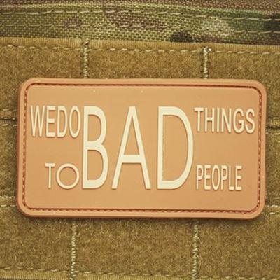 Patch WE DO BAD THINGS Plastik DESERT