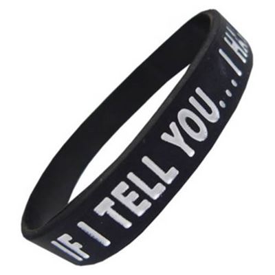 Armband IF I TELL YOU elastic BLACK