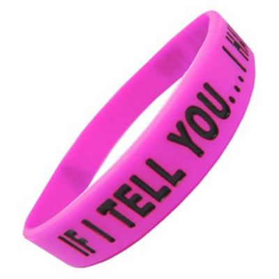 Armband IF I TELL YOU elastisch PINK