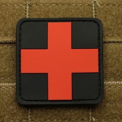 Patch KREUZ MEDIC Plastik SCHWARZ/ROT